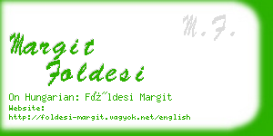 margit foldesi business card